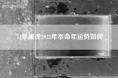 74年属虎2022年本命年运势如何