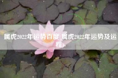 属虎2022年运势百度