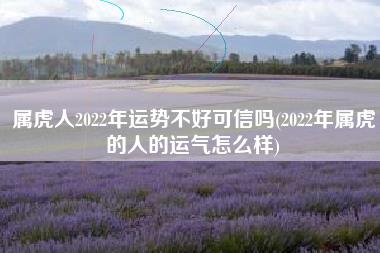属虎人2022年运势不好可信吗