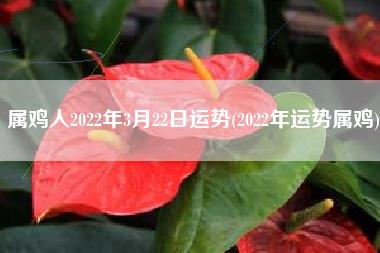属鸡人2022年3月22日运势