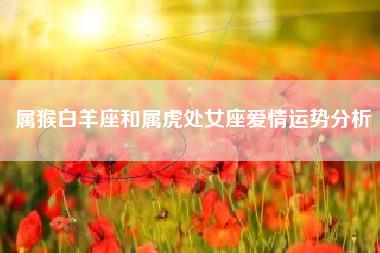 属猴白羊座和属虎处女座爱情运势分析