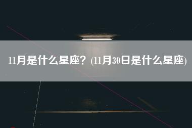 11月是什么星座