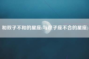 和双子不和的星座