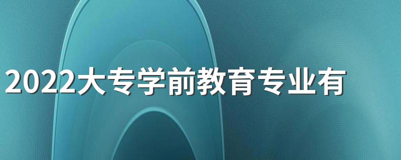 2022大专学前教育专业有哪些就业岗位