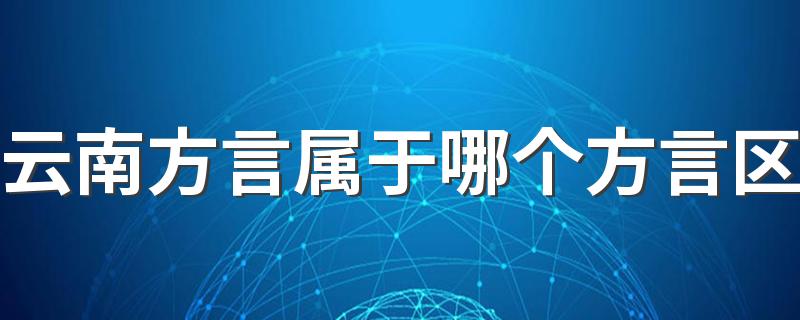 云南方言属于哪个方言区 云南方言老瓦抓是什么意思