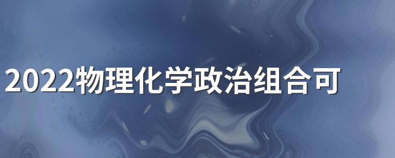 2022物理化学政治组合可以选什么专业