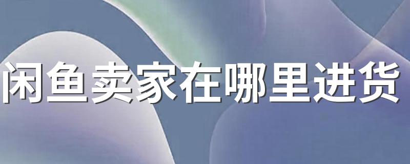 闲鱼卖家在哪里进货 来看看进货方法
