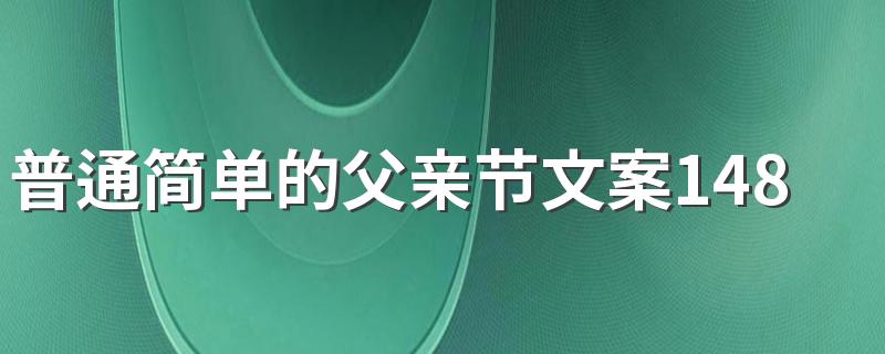 普通简单的父亲节文案148句