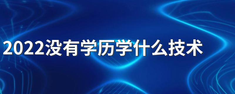 2022没有学历学什么技术前景好