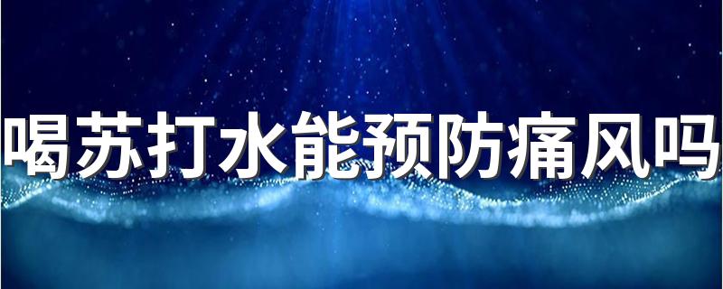 喝苏打水能预防痛风吗 痛风喝完苏打水就不疼了真的假的