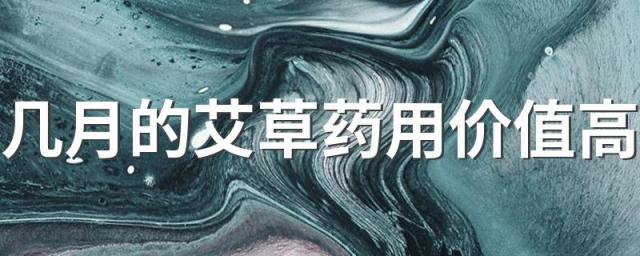 几月的艾草药用价值高 艾草的功效与作用