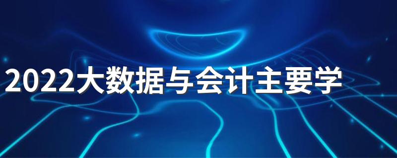 2022大数据与会计主要学什么 有哪些内容