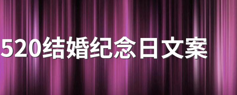 520结婚纪念日文案 520领结婚证朋友圈说说分享