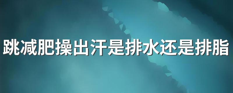 跳减肥操出汗是排水还是排脂 跳减肥操要注意什么