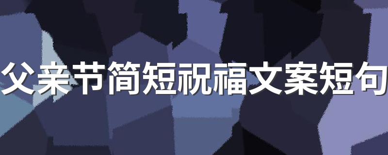 父亲节简短祝福文案短句 父亲节的优美句子200句