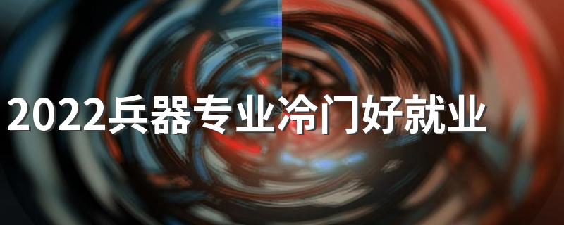 2022兵器专业冷门好就业么
