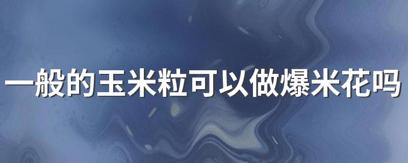 一般的玉米粒可以做爆米花吗 爆米花专用玉米和普通玉米的区别