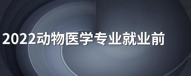 2022动物医学专业就业前景和工资待遇