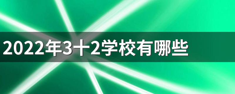 2022年3十2学校有哪些专业好就业