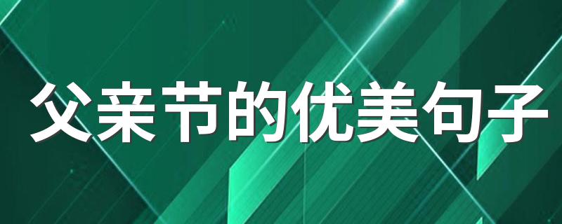 父亲节的优美句子 父亲节祝福语300句