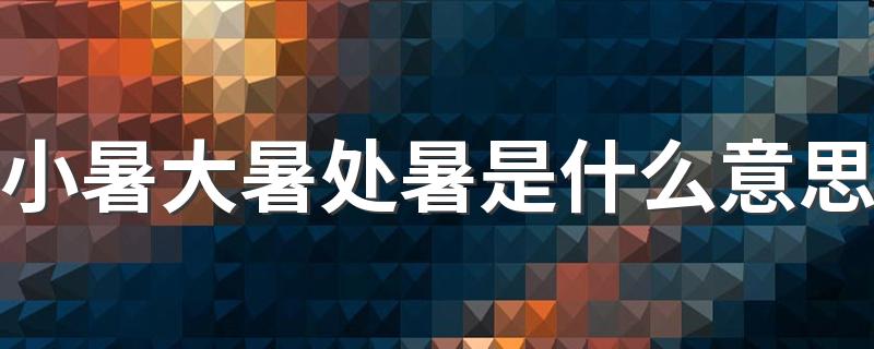 小暑大暑处暑是什么意思 小暑和大暑区别是什么