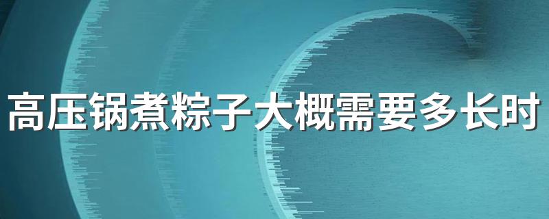 高压锅煮粽子大概需要多长时间能熟 高压锅煮粽子放多少水