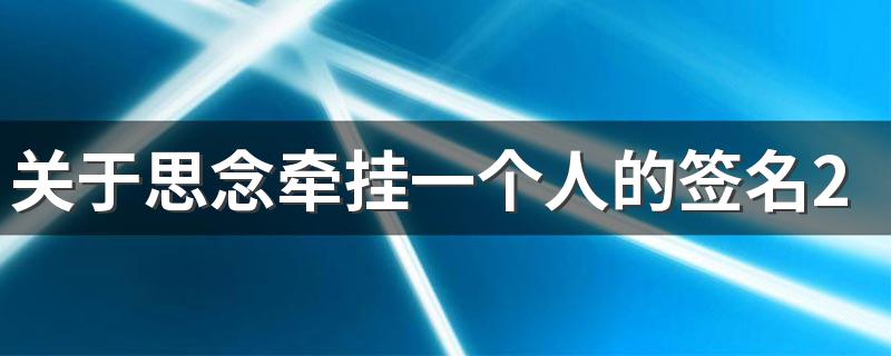 关于思念牵挂一个人的签名2022 我把对你的思念写满可人的花笺