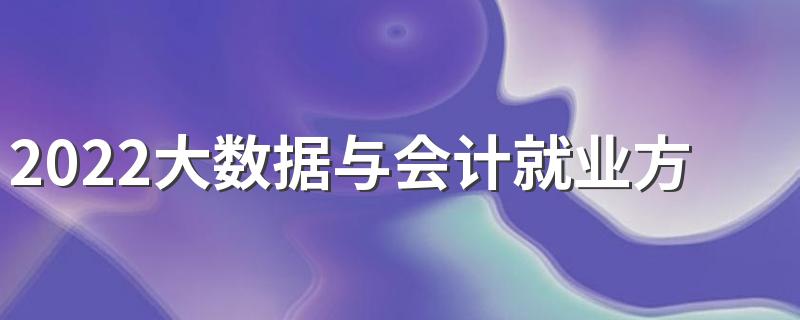 2022大数据与会计就业方向及前景 前景好吗