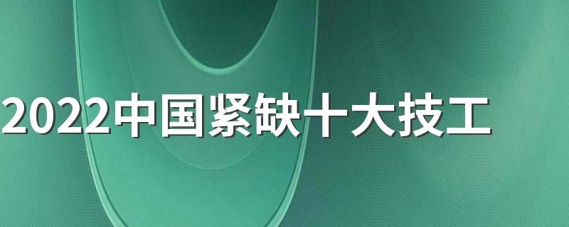 2022中国紧缺十大技工