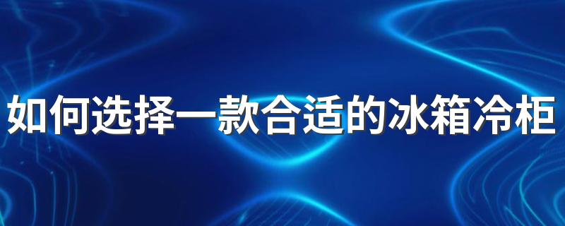如何选择一款合适的冰箱冷柜 冰箱冷柜收纳你做对了吗
