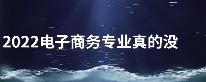 2022电子商务专业真的没用吗 不推荐的原因