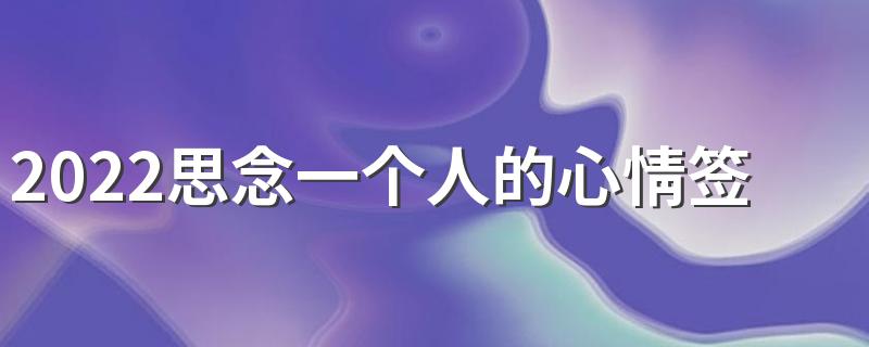 2022思念一个人的心情签名个性想到哭 到处停满你的模样