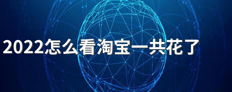 2022怎么看淘宝一共花了多少钱 淘宝消费总金额包括退款吗