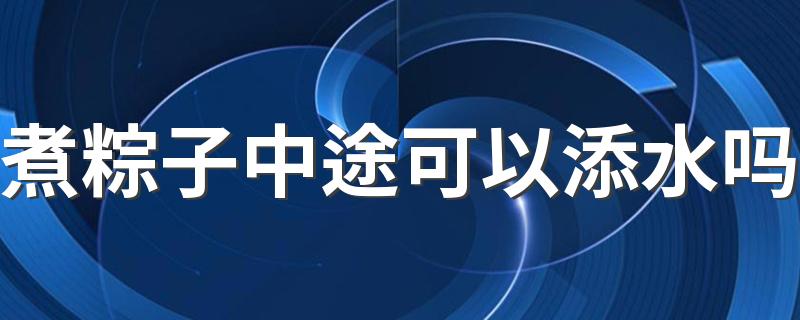 煮粽子中途可以添水吗 粽子怎么保存不容易坏