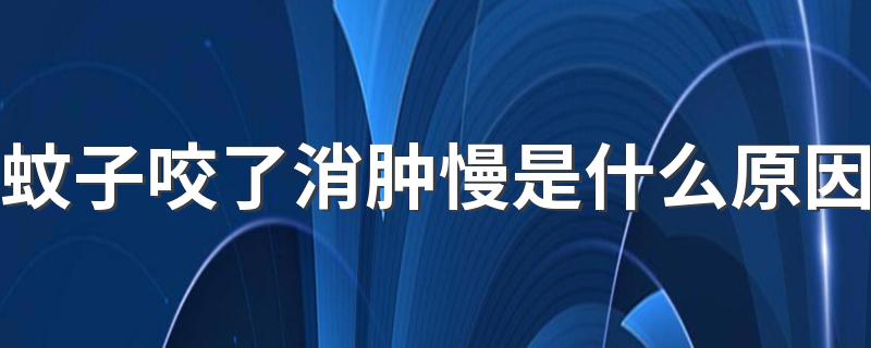蚊子咬了消肿慢是什么原因 蚊子咬了皮肤不肿怎么回事