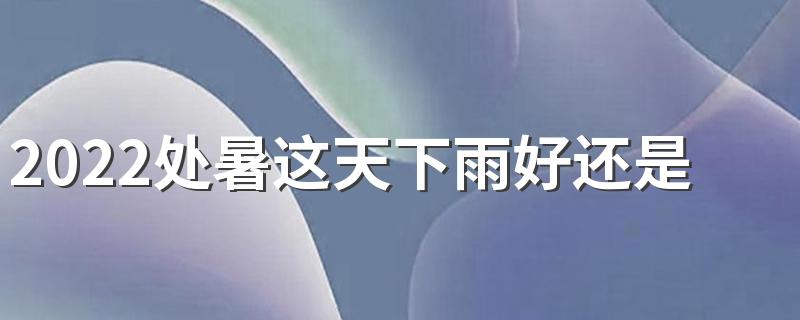 2022处暑这天下雨好还是不下雨好 处暑下雨有啥说法没