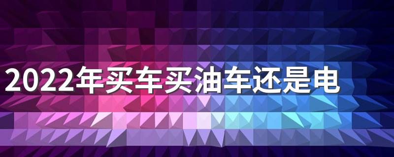 2022年买车买油车还是电车 2022年燃油车还值得买吗