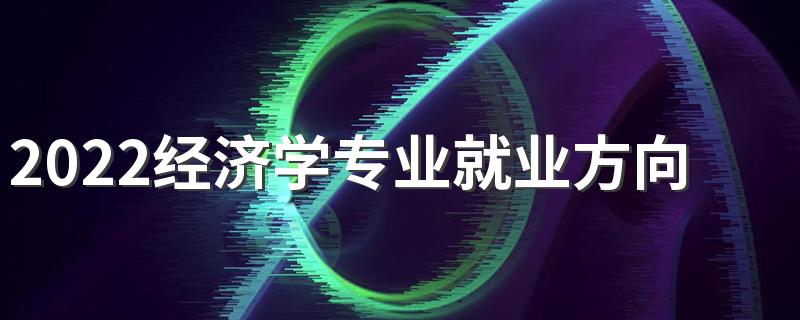 2022经济学专业就业方向 有前途吗