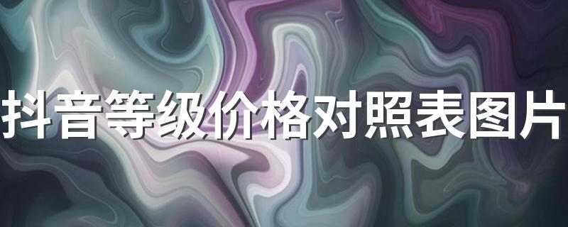 抖音等级价格对照表图片
