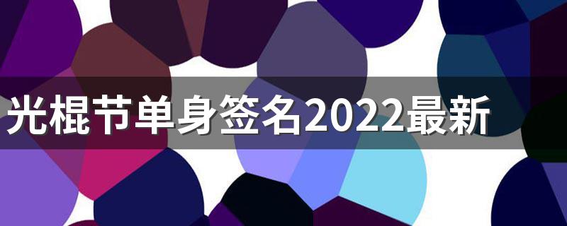 光棍节单身签名2022最新 一个人一张床一杯酒孤独到天明