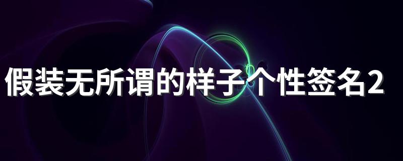 假装无所谓的样子个性签名2022 你不珍惜我只好自己走开了