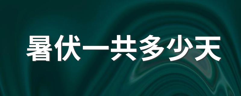 暑伏一共多少天 暑伏是从哪天开始哪天结束