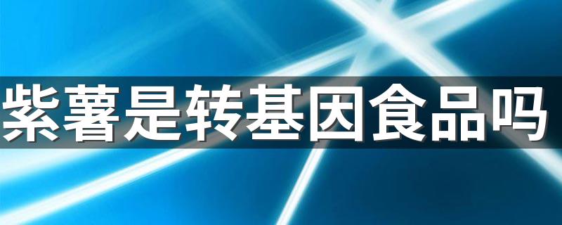 紫薯是转基因食品吗