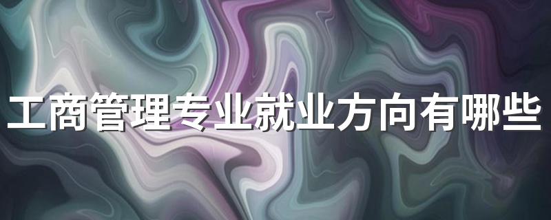 工商管理专业就业方向有哪些