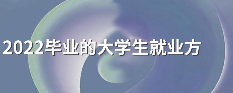 2022毕业的大学生就业方向有什么