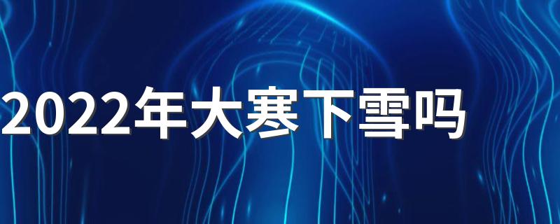 2022年大寒下雪吗
