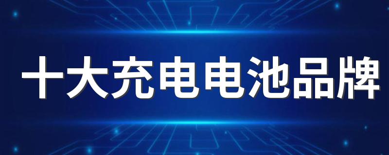 十大充电电池品牌