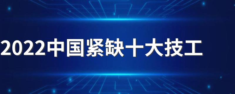 2022中国紧缺十大技工