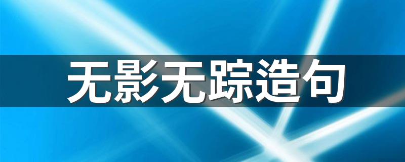 无影无踪造句 无影无踪造句精选