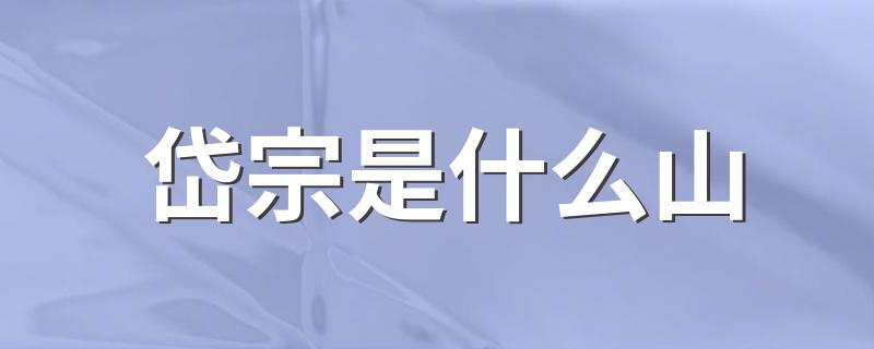 岱宗是什么山 岱宗的解释